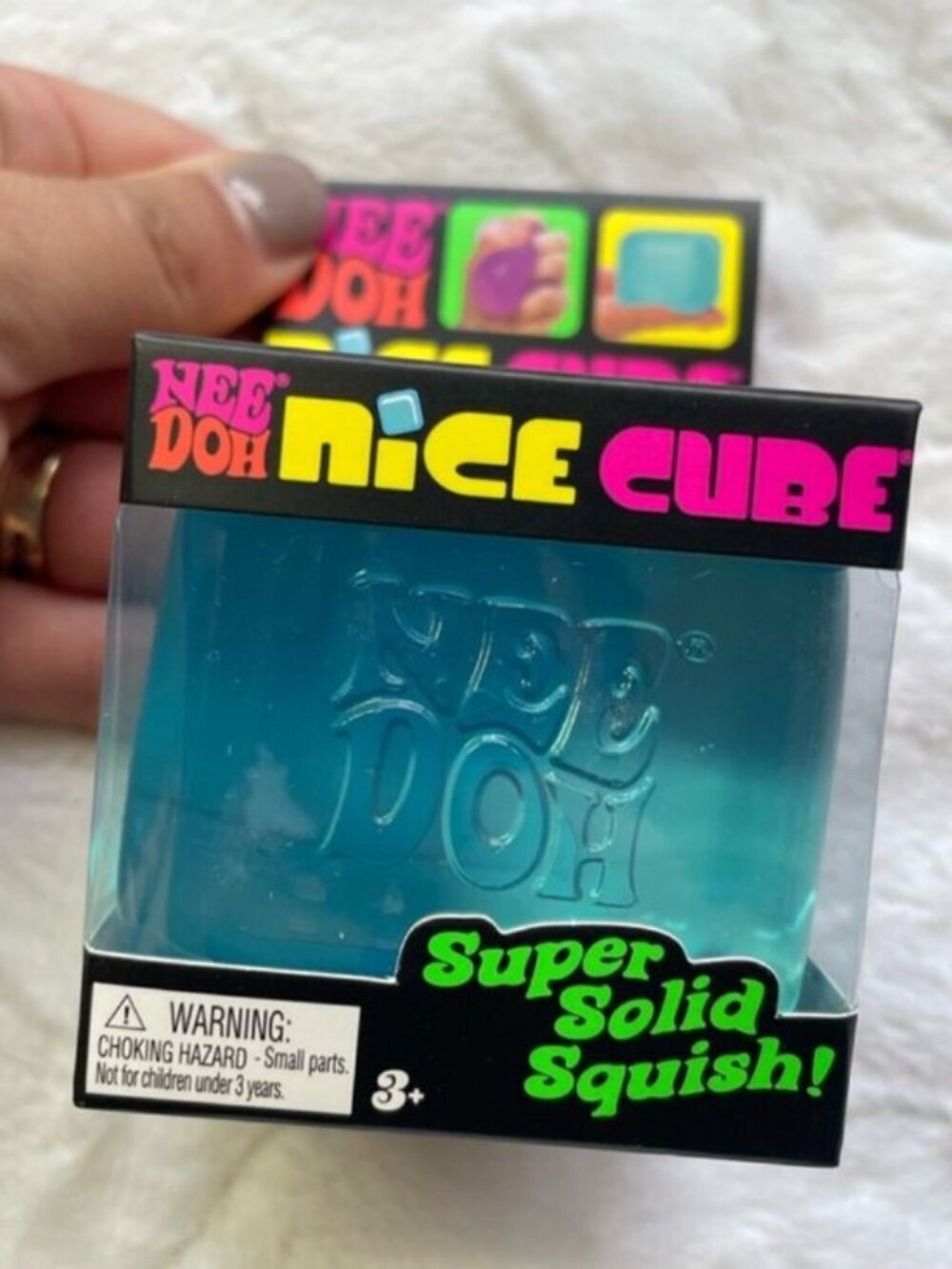 🧊 NEW in box💙BLUE NEEDOH SQUISHY NICE CUBE🔥 VIRAL on TikTok! Out of stock